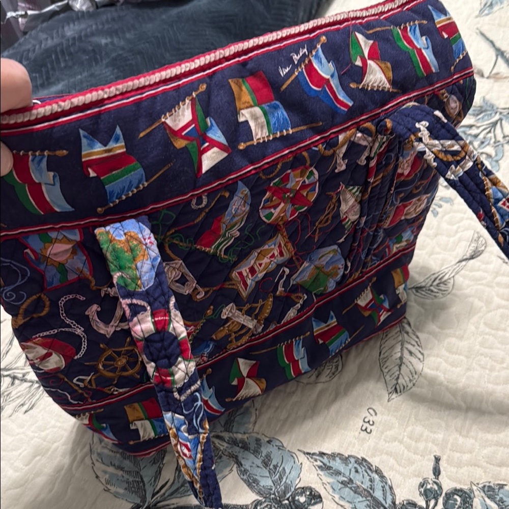 Vera Bradley Blue Quilted Tote with Patriotic Flair - Picture 6 of 14